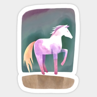 Watercolor Abstract Horse Sticker